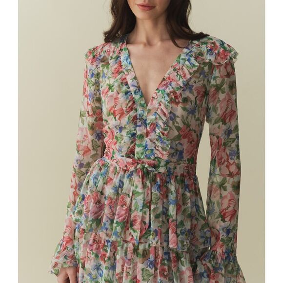 Doen melba silk dress tulip Grove XS - Picture 3 of 11